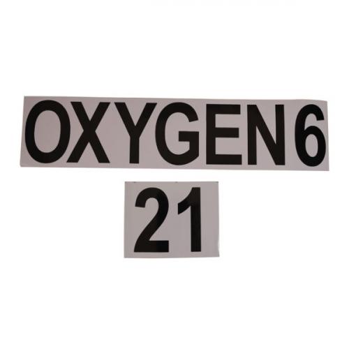Set of Cylinder Stickers - (OXYGEN, 6 , 21) - Pair