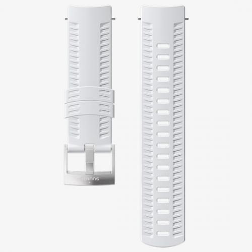 24 ATH2 SILICONE STRAP WHITE/STEEL M  (Non Dive)