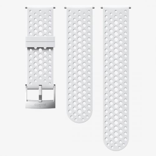 24 ATH1 SILICONE STRAP WHITE/STEEL S+M  (Non Dive)