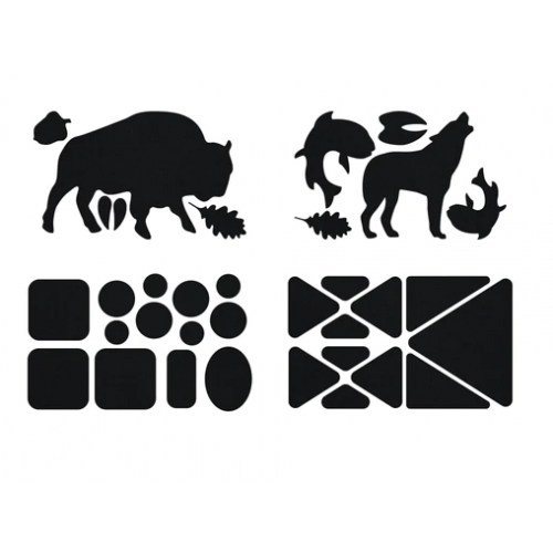 Tenacious Tape Gear Patches Wildlife Black