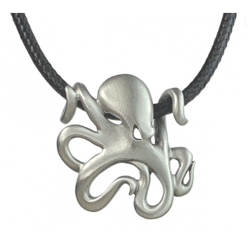 Octopus Necklace Pewter Pendant