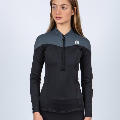 THERMOCLINE WOMENS L/S TOP - FRONT ZIP XXS