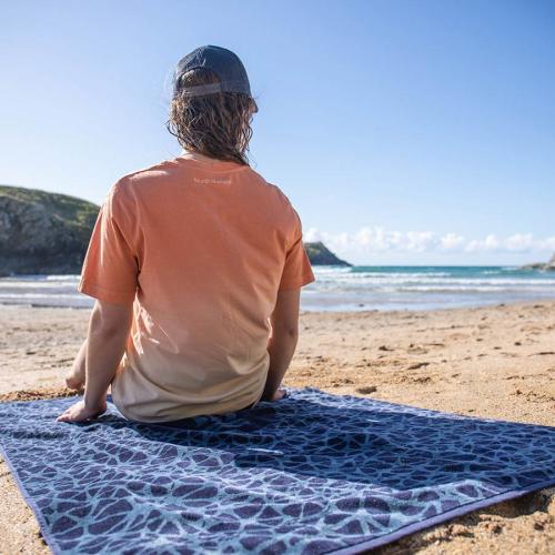 OCEANPOSITIVE BEACH TOWEL BLUE ONE SIZE 160x86cm/63x33"