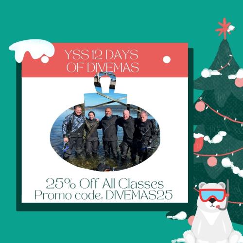 12 days of Divemas 25% off all Courses
