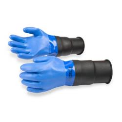 Blue PVC Glove - Extended cuff