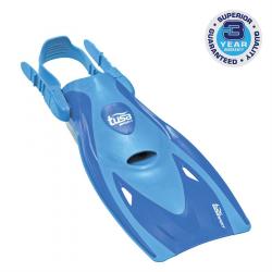 OPEN HEEL SNORKEL FIN W/SIL STRAP, SMALL BLUE
