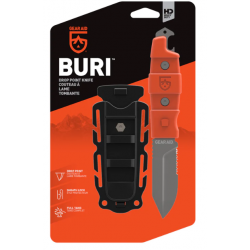 Buri Drop Point Knife Orange