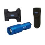 450 Lumen Mini Focusable Light, Blue w/ Glove, Pouch, & Batteries