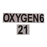 Set of Cylinder Stickers - (OXYGEN, 6 , 21) - Pair