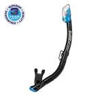 TUSA SPORT ADULT DRY SNORKEL - BLACK/FISHTAIL BLUE