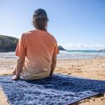OCEANPOSITIVE BEACH TOWEL BLUE ONE SIZE 160x86cm/63x33"