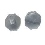 Two piece plastic screw fastener