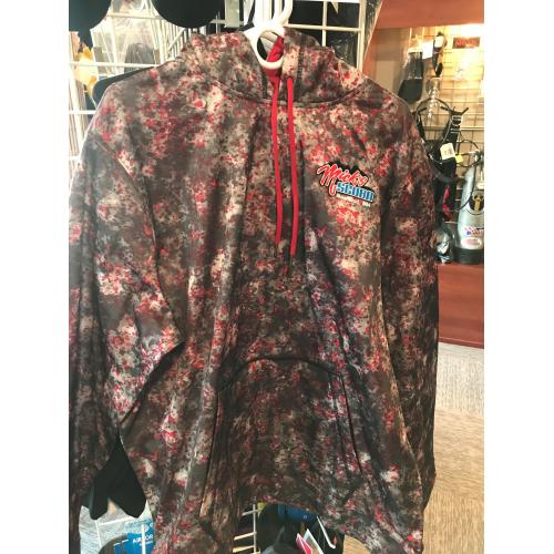 Mick's Scuba Hooded Sweatshirt, Red Mineral Wash, M