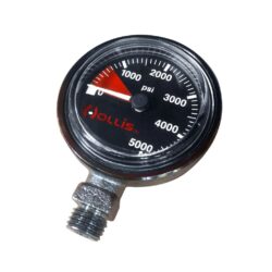 HOLLIS PRESSURE GAUGE MODULE PSI LOW PROFILE BLK-- METAL W/O BOOT