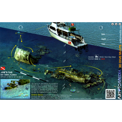 Joe's Tug Key West - 3D Dive Site Card
