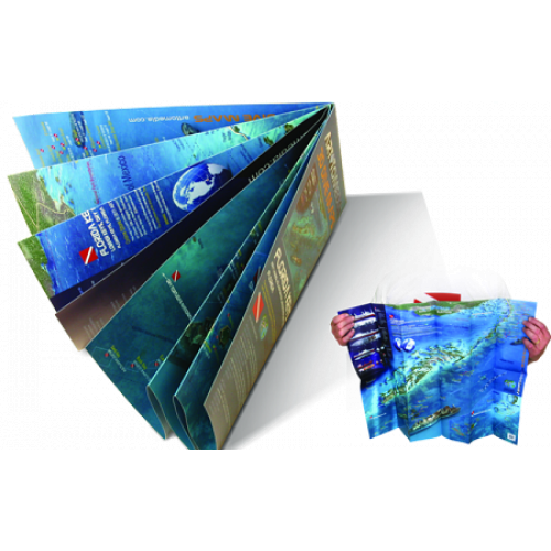 Florida Keys Folding 3D Dive Map