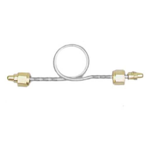 Oxygen Pigtail - CGA 540 - 18" Single Loop Chrome/Brass