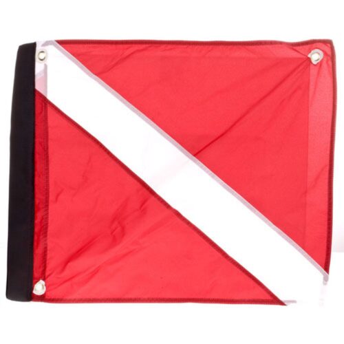 Nylon Dive Flag with Stiffener with Velco Attachment