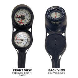 Mini Pressure and Depth Gauge with Compass Console