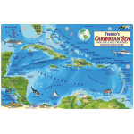 Caribbean Sea Map & Fish ID Card