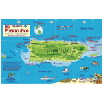 Puerto Rico Map & Fish ID Card