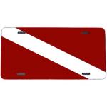 Dive Flag License Plate - Metal