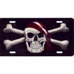 Jolly Rogers Pirate License Plate - Metal