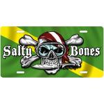 Nitrox Flag with Skull License Plate - Metal