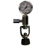 Yoke Tank Checker with 6000 PSI Liquid Filled Gauge & Push Button