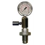 DIN Tank Checker with 5000 PSI Steel Gauge & Push Button Bleeder