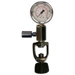 Yoke Tank Checker with 5000 PSI Steel Gauge & Push Button Bleeder
