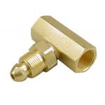 Helium Tee Adapter - CGA 580 - Male to Female to Female Brass