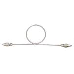 Oxygen Pigtail - CGA 540 - 20" Single Loop Stainless Steel