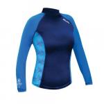 Rash Guard, Blue Hibiscus, SM