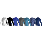 MEN'S LONG SLEEVE RASH GUARD - WHITE