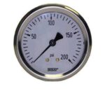0-200 PSI Liquid Filled Gauge with Back Post