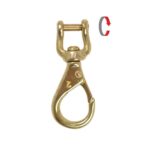 3.4" Brass Shackle Snap Hook