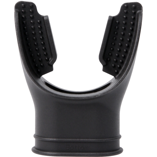 SILICONE MOUTHPIECE LONG BITE, BLACK