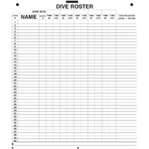 TRIDENT LARGE DIVE ROSTER 10X12