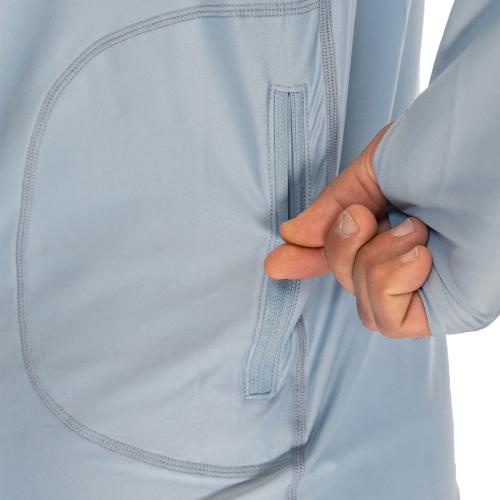 BARE ECLIPS HOODED RASH GUARD MENS, GREY