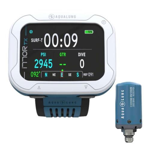 AQUALUNG I770R W/TRANSMITTER, WHT/PETROL