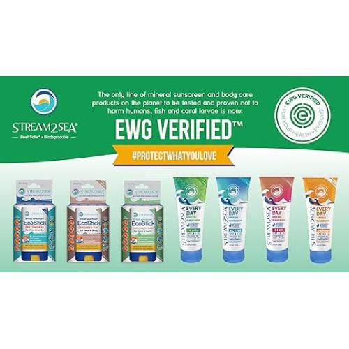 STREAM2SEA  EVERY DAY MINERAL SUNSCREEN-TINT SPF 45, 2.5 OZ