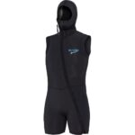 7mm Step-in Hooded Vest, Mens, Black - XLS