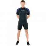 HENDERSON THERMOPRENE 3MM MEN'S SHORTY, BACK ZIP 3XL-LARGE BLACK/BLUE