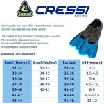 CRESSI AGUA SHORT SWIM FINS BLUE