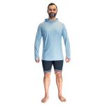 BARE ECLIPS HOODED RASH GUARD MENS, GREY