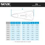 SEAC FINS ITA BLUE, 100-11 (44/45)