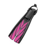 ATOMIC AQUATIC OPEN HEEL SPLITFINS, PINK/BLACK , LARGE