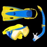 AQUALUNG SET HERO YELLOW BLUE S/M LENS MIRROR