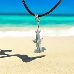 Pewter Hammerhead Necklace 16